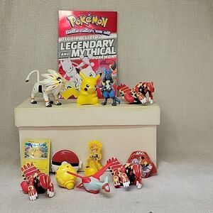 Pokémon assorted figures and guide book